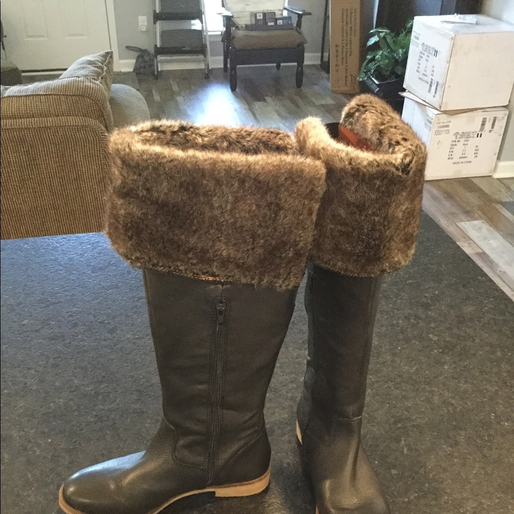 Lucky Brand Leather Boots Size 8